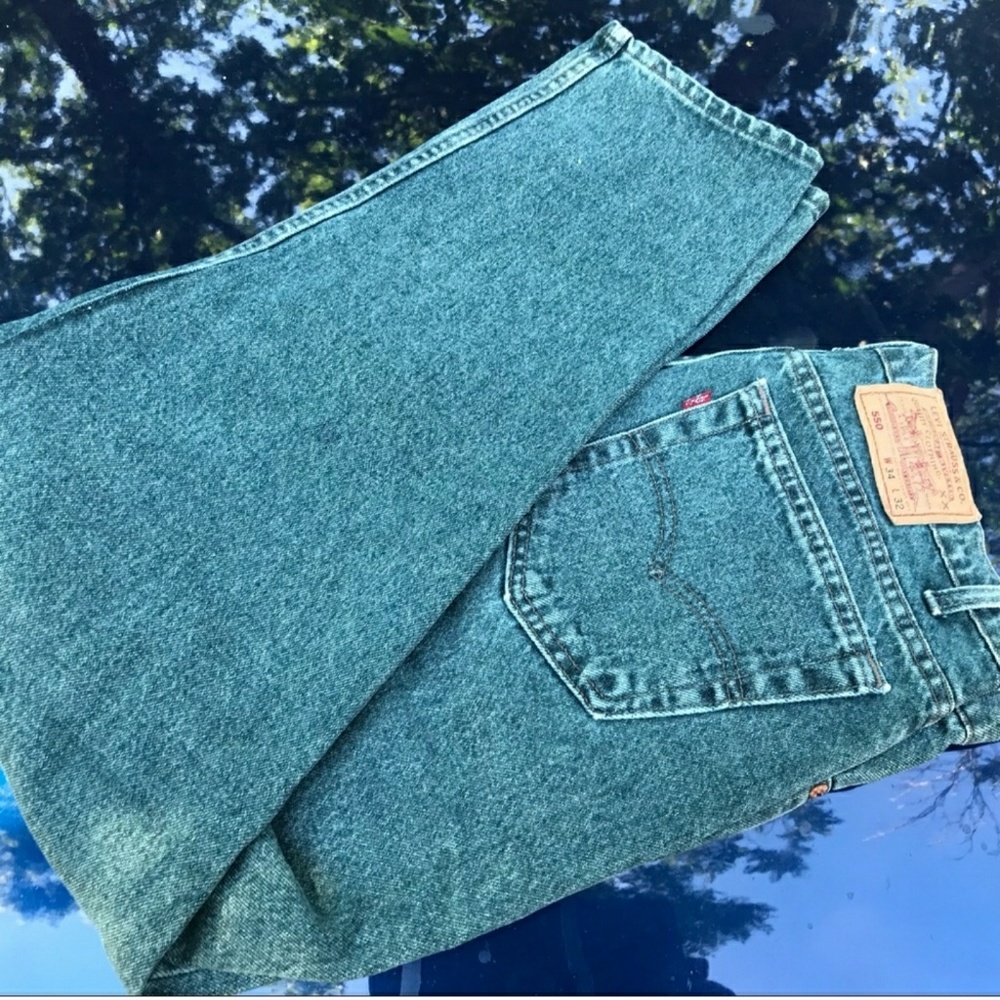 Levi's green jeans